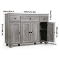 thumbnail image 6 of RichYa 47.2'' Sideboard Buffet Cabinet with 3 Drawers & 4 Doors, Coffee Bar for Kitchen, Dining Room Chest, 6 of 7