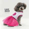 thumbnail image 4 of HQREA Dog Tutu Princess Dress Cute Summer Heart Printed Lace Puppy Skirt Pet Apparel Dog Dress, 4 of 6