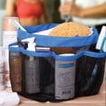 thumbnail image 3 of Techtongda 8 Pocket Shower Mesh Tote Portable Mesh Shower Bathroom Basket Bag Quick Dry Breathable Caddy Tote Blue, 3 of 8