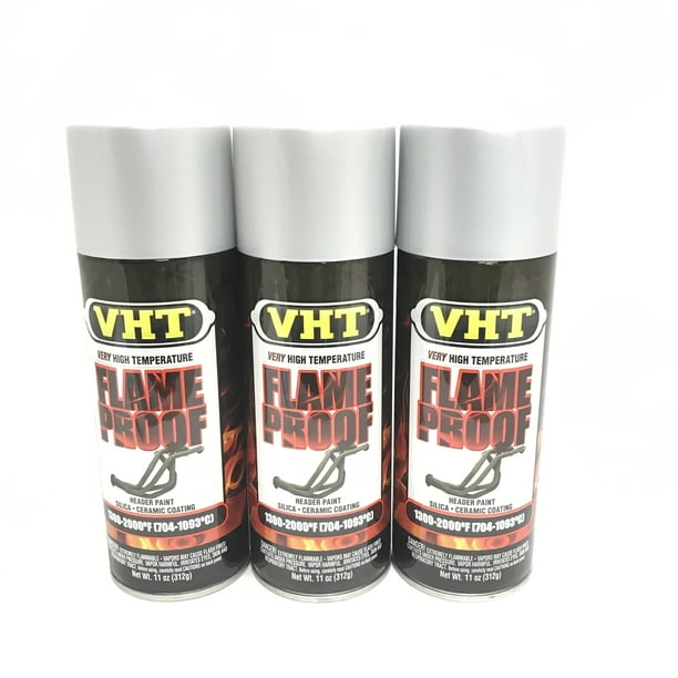 VHT SP1063 PACK FLAT SILVER High Temperature Flame Proof Header Paint