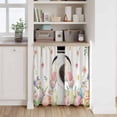 thumbnail image 6 of Easter Kitchen Curtain for Berdoom Living Room Cafe 45 Inch Length, Spring Rabbit Feet Eggs Botanical Blooms Flowers Tiers Curtains Light Filtering Drapes Window Treatment 2 Panels 52"Wx45"L, 6 of 8