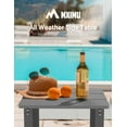 thumbnail image 2 of Outside Adirondack Square Side Table, Weather Resistant Patio Table Double Layers-Gray, 2 of 7