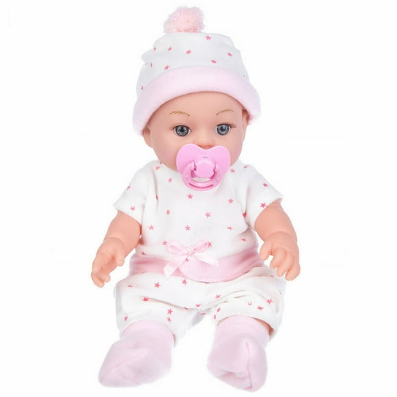 TIELUTT 12 Inch Realistic Doll Baby Girl Doll with Cute Kids Game Go Go Smart Wheels compatible with Motorized Big for Kids Educational Keyboard Multiplication Handheld Water Games for Toddlers