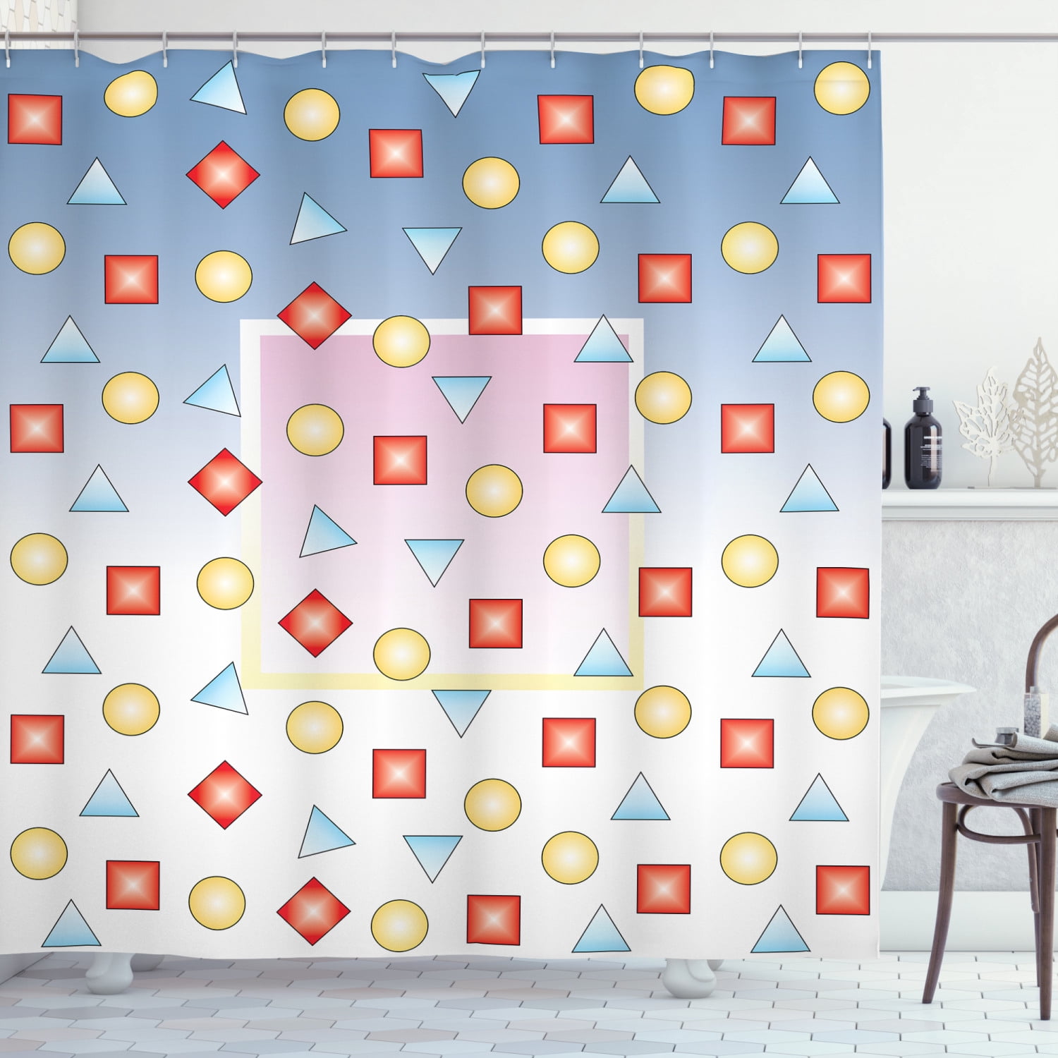 Ambesonne Duschvorhang-Set Mit Haken – Polyester, Wasserdicht, Multi-Design, 69x70 Zoll