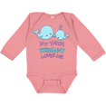 thumbnail image 3 of Inktastic My Yaya Whale-y Loves Me Boys or Girls Long Sleeve Baby Bodysuit, 3 of 5