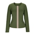 thumbnail image 4 of Maplenight Long Sleeve Shirts for Women Basic Layer Crew Neck Tops Slim Fit Casual Workout Tee Undershirts, 4 of 9