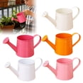 thumbnail image 2 of 1L Long Spout Metal Watering Can, Garden Sprinkling Can for Indoor & Outdoor Plants, Lawn & Gardening Use,Beige, 2 of 7
