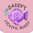 thumbnail image 4 of Inktastic Daddy's Fishing Buddy with Cute Purple Fish Boys or Girls Baby Bib, 4 of 4