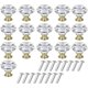 thumbnail image 1 of 16pcs Crystal Cabinet Pull,Solid Transparent Crystal Cabinet Knob with Screws(Golden, Transparent), 1 of 5