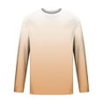 thumbnail image 4 of Timoontee Ice Slik T-Shirts for Men Long Sleeve Crew Neck Sun Protection Shirts Gradient Color Lightweight Shirts Khaki XXL, 4 of 5
