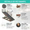thumbnail image 5 of NAIZEA Dog Ramp,6 Level Adjustable Folding Pet Ramp for Bed, Couch,SUV - High Traction Portable Paw Ramps,Great for Small & Large Old Dogs & Cats, Supports up to 250 lbs, 47" Long, 5 of 6