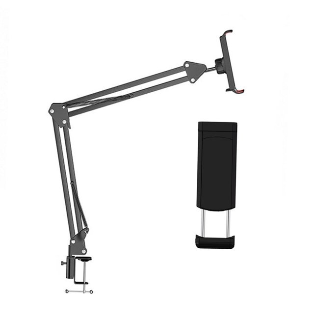 Miulika Support de Téléphone à Bras Long Flexible à Rotation 360 Degrés, Support de Table, Vision pour Cellulaire
