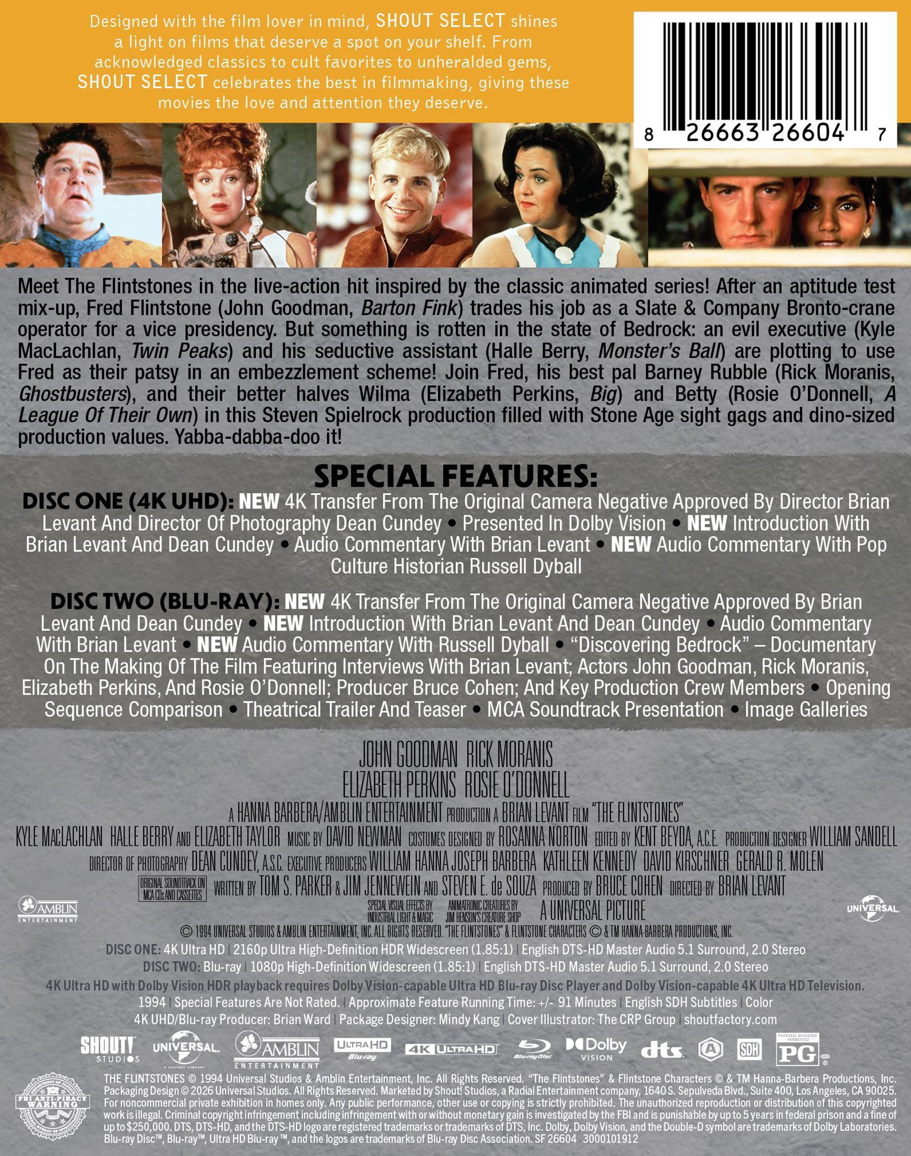 The Flintstones (1994) (Limited Edition Steelbook) (4K Ultra HD), Comedy, Shout! Studios