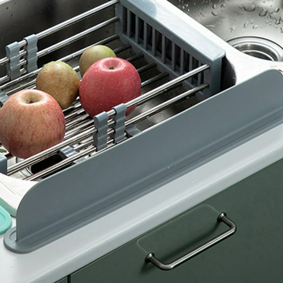 Niceauty Kitchen Sink Water Baffle Dark Blue Silicone 1Pcs