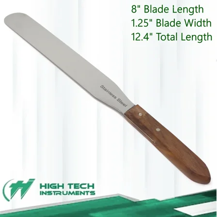 Chef Knife 8" Blade Cooking Baking Stainless Steel With Wooden Handle Kitchen