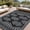 Black and White, variant on Ataucjin 8x10 Waterproof Plastic Straw Rug,Outdoor Rug Waterproof Plastic Straw Rug, Foldable Portable Camping Mat, Large Outdoor Rug Reversible Geometric Patio Carpet, Easy-to-Clean Foldable Lightwei