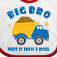 thumbnail image 4 of Inktastic Dump Truck Big Bro Boys Baby Bib, 4 of 4