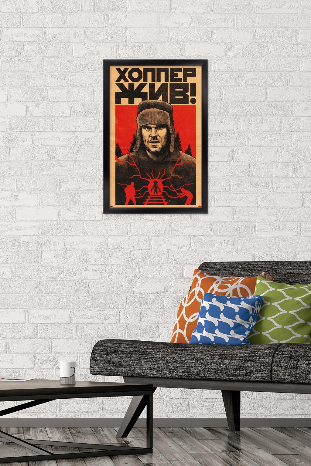 Netflix Stranger Things: Season 4 - Hopper Tracks Wall Poster, 14.725" x 22.375" Framed