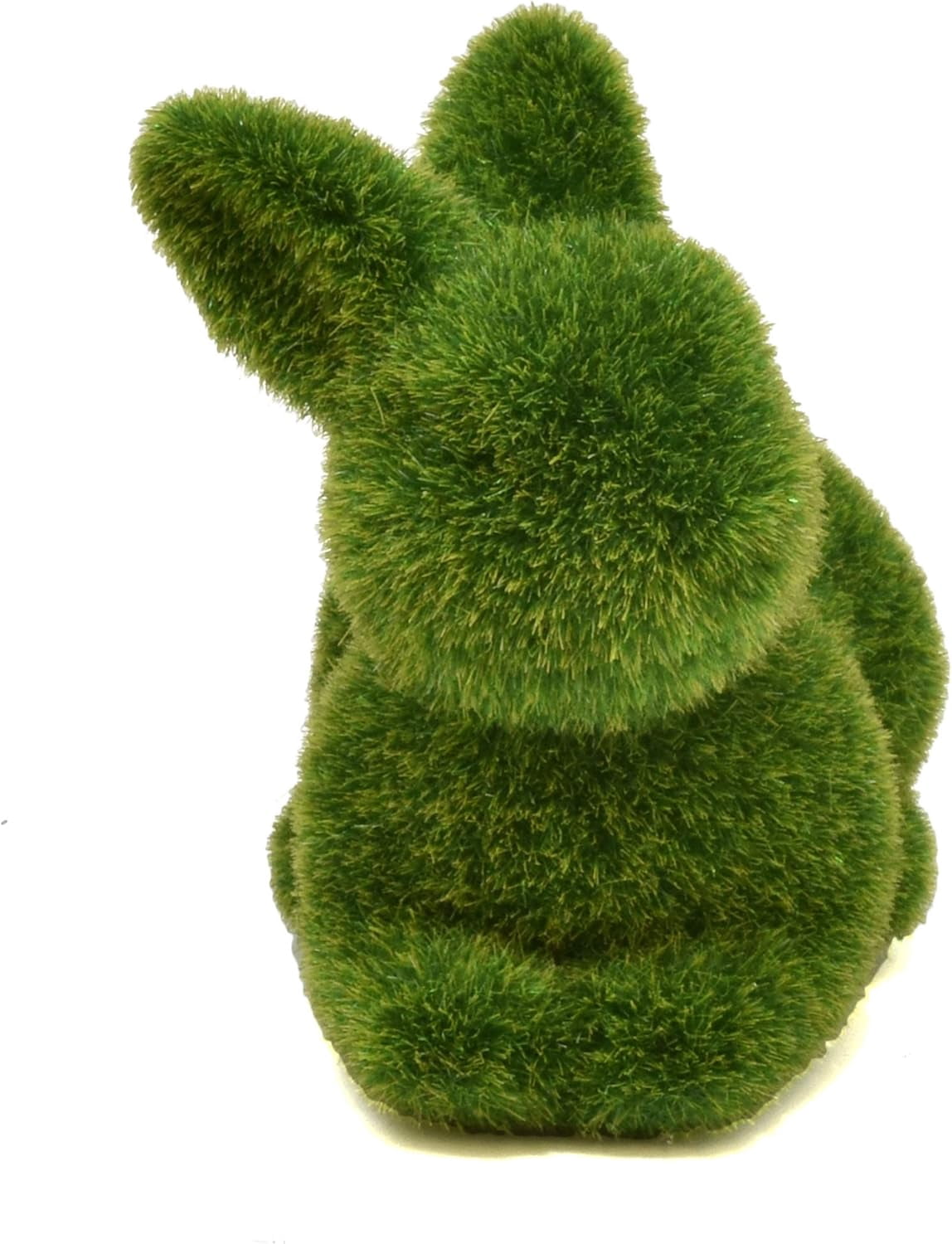 Gift Boutique Flocked Bunny Figurines, Green Moss Easter Rabbit Decor, Indoor Outdoor Table Shelf Accents, Set of 4