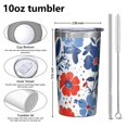 thumbnail image 4 of Pioneer Flower 10oz Tumblers Stainless Steel Tumbler with Lid and Straw,Vacuum Insulated Double Wall Travel Tumbler Cups with Cleaning Brush for Coffee, Tea, 4 of 4