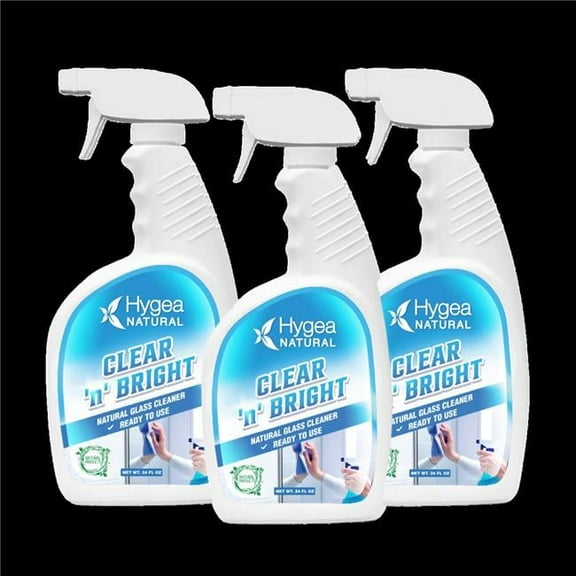 24 oz Ready to Use Spray Clear N Bright-Natural Glass Cleaner - Pack of 3