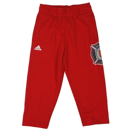 Adidas MLS Soccer Toddlers Chicago Fire Fleece Pants Sweatpants, Red