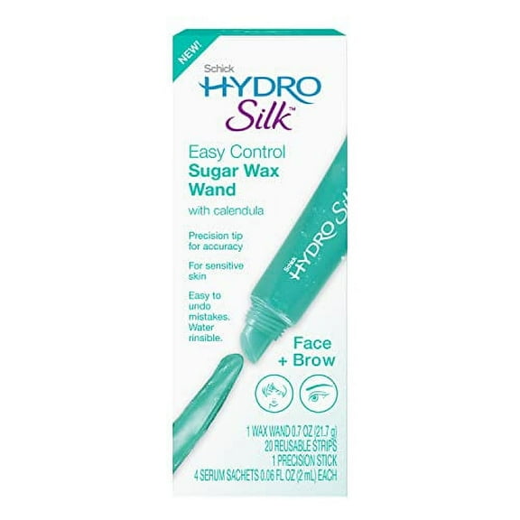 Schick Hydro Silk Sugar Wax Wand | Soft Eyebrow,Lip Wax Pen, Face Hair Removal Depilatory Wax