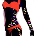 thumbnail image 1 of Sasswear Blacklight Heart Body Stickers - Neon, 40/pk, 1 of 5