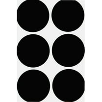 Round 2" inch Black Sticker 50mm Dot Labels for Multi-Purpose Great for Jars, Storage and Identification - Permanent Adhesive Label Stickers - 72 Pack
