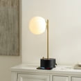 thumbnail image 2 of SAFAVIEH Ryu 20 in. Glam Black Iron USB Port Table Lamp with White Shade, 2 of 6