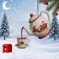 thumbnail image 4 of Colgante acrílico 2D de tetera y taza de té, diseño navideño de acebo, adorno colgante para chimenea, árbol, hogar, decoración festiva, regalo, 4 of 4