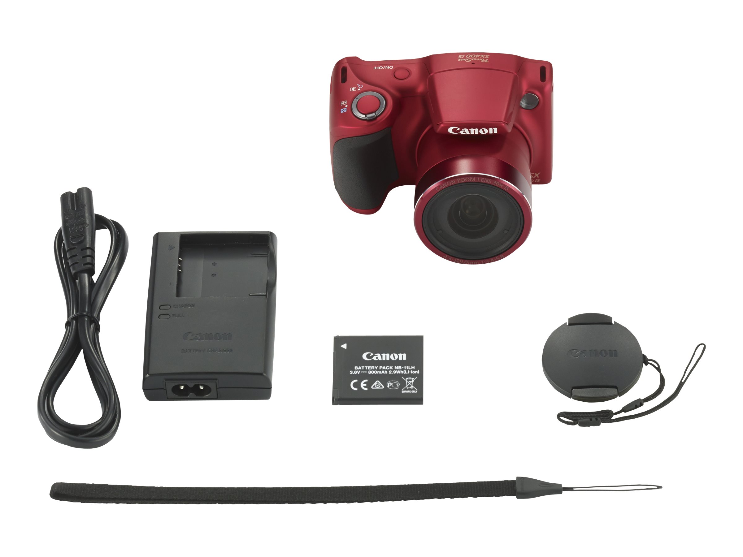 Canon PowerShot SX400 IS - Digital camera - High Definition - compact - 16.0 MP - 30 x optical zoom - red - image 56 of 72