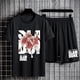 thumbnail image 2 of Chándal de Anime Slam Dunk para hombre, camiseta de Hanamichi Sakuragi, 100% algodón, camisetas de gran tamaño, pantalones cortos informales de Manga, conjunto de 2 piezas, 2 of 4