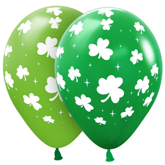 11 inch Sempertex Shamrocks Latex Balloons (50 Pack) - Party Supplies Decorations