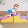 thumbnail image 4 of Costway Step and Slide Climber for Infants and Toddlers Baby Soft Foam Structure Blocks Yellow, 4 of 10