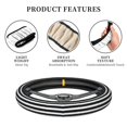 thumbnail image 6 of Goofa Black And White Stripes Pattern Elastic Stretch Steering Wheel Cover,Universal 15 inch, Microfiber Breathable Ice Silk, Anti-Slip, Odorless, Easy Carry, 6 of 8