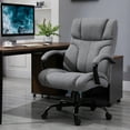 thumbnail image 3 of Vinsetto 500lbs Big and Tall Office Chair, Wide Seat, Adjustable Height, Swivel Wheels, Linen Finish, 3 of 9