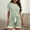 Green, variant on Naittoop Women Ribbed Knit Pajama Sets, 2 Piece Short Sleeve Top and Shorts Soft Pjs Sleepwear with Pockets Lounge Sets