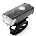 thumbnail image 3 of Juego de luces para bicicleta, recargables por USB, de alto brillo, con faro negro y luz trasera roja para conducción nocturna., 3 of 10
