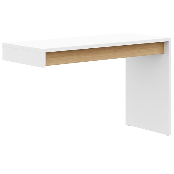 Nexera Chrono Reversible Desk Panel, White and Natural Maple