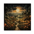 thumbnail image 3 of Designart "Countryside The Pumpkin landscape I" Landscapes Print on Natural Pine Wood, 3 of 5