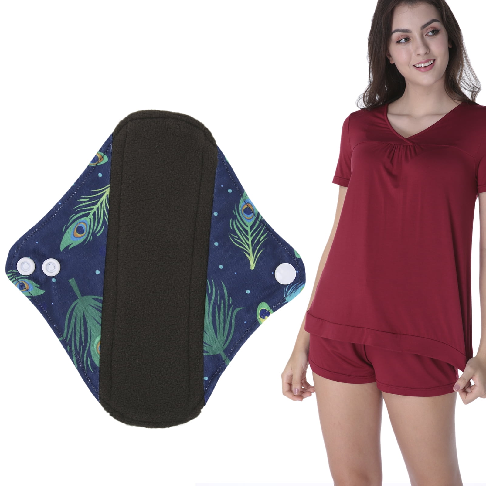 Octpeak Washable Incontinence Pads, Soft Reusable Menstrual Pads For Menstrual Period For Women
