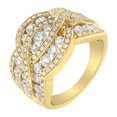 thumbnail image 3 of 10K Yellow Gold 2 CTTW Diamond Cluster Bypass Ring(H-I,I1-I2), 3 of 8