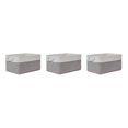 thumbnail image 2 of maskred Sac de Rangement Robuste et Durable pour Espace Bien Organisé Boîte de Rangement Pliable avec Poignée Coton Multifonctionnel Gris+blanc 3Ensemble, 2 of 6