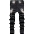 thumbnail image 2 of Boy's Skinny Fit Ripped Destroyed Distressed Fashion Kids Stretch Slim Jeans Pants, 2 of 11