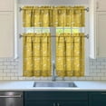 thumbnail image 3 of Kitchen Curtains 36 Inch Short - 3 Panel Set Banana Print, Rod Pocket Window Curtains 100% Polyester, Tropical Fruit Valance for Farmhouse, Cafe, Living Room, Bedroom, Easy Wash, 3 of 6