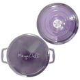 thumbnail image 6 of MegaChef 2.7 Quart Round Enameled Cast Iron Casserole in Gradient Purple, 6 of 7