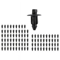 7mm Hole Plastic Rivets Fastener Auto Car Bumper Push Clips 100 Pcs,100(+/-2%) x Plastic Rivets,Black