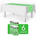 thumbnail image 2 of Green Checkered Gingham 6 Pack Premium Disposable Plastic Table Runner 14 x 108 Inch. Decorative Table Runner for Dinner Parties & Events, Decor By Grandipity, 2 of 4