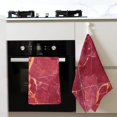 thumbnail image 4 of Sikiie Abstract Red Marble Waffle Weave Kitchen Dish Cloth,Super Absorbent Kitchen Dish Towels 16*26 Inches for Dish Rags Washing Dishes, Drying Dishes, 4 of 7